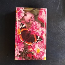 WWF GRANDE (CM.11) E VECCHIA SCATOLA FIAMMIFERI PIENA FARFALLA VANESSA ATALANTA