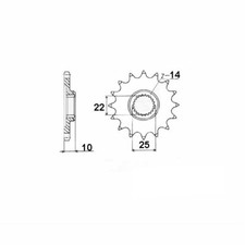Kettensatz EK-Chain 525 ZVX-3 für MV Agusta Brutale 1090R, ab Modelljahr 2009-