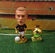 SOCCERWE SHEVCHENKO MILAN 2002/03 STATUINA CALCIATORE + TROFEO PALLONE D'ORO