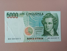 BANCONOTA 5000 LIRE BELLINI