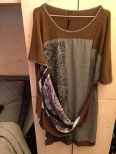 PIANURA STUDIO VESTITO STAMPATO FOULARD SETA ORIGINALE NUOVO 46