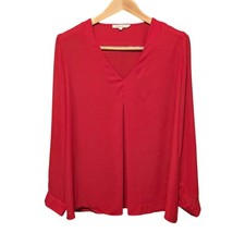 Blusa pullover scollo a V rosa