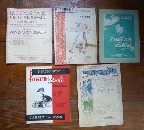Lotto spartiti musicali anni