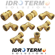 RACCORDI O-RING COMPRESSIONE A STRINGERE OTTONE PER TUBO RAME D10-12-14-16-18-22