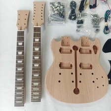 Tastiera fai da te doppio manico SG chitarra elettrica corpo mogano palissandro 6+12 corde