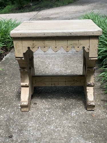 Antico poggiapiedi legno - in,