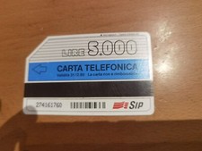 SCHEDA TELEFONICA  RARA SIP CARTA LIRE  5000