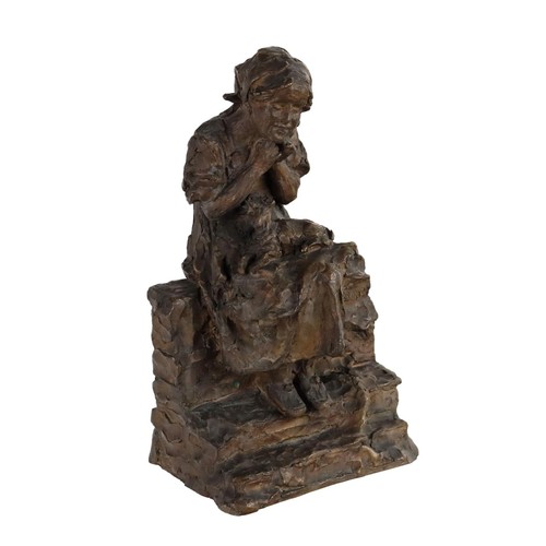 Figura antica bronzo giovane - antica,