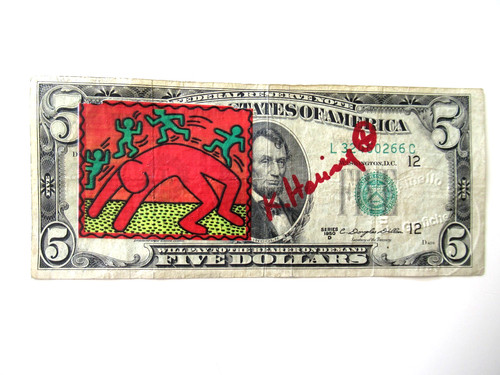 Haring banconota da 5 - banconota,