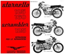 CD MANUALE OFFICINA ISTRUZION RIPARAZIONI MOTO GUZZI STORNELLO 125 160 SCRAMBLER