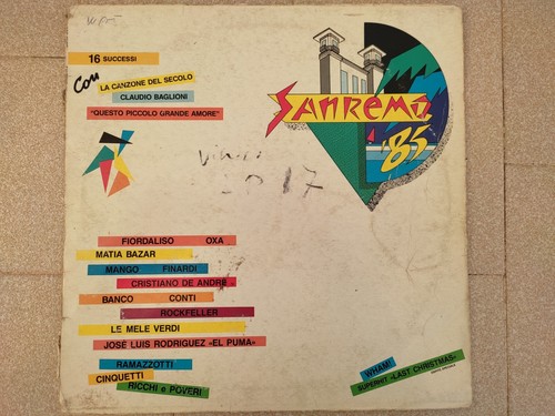 33giri sanremo 85 - lp,