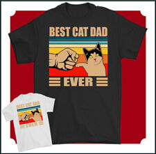 Migliore Gatto Papà Ever T-Shirt,Meme Gattino Animali Amante Uomo Divertente