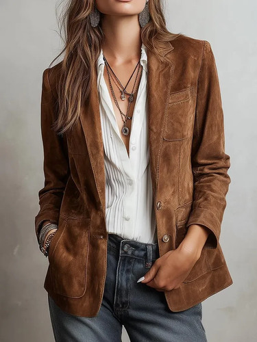 Giacca donna marrone vera