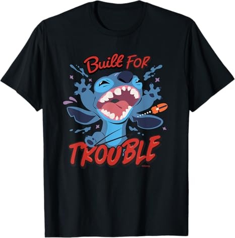 Shirt nera disney - disney, stitch