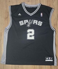 Maglia Kawhi Leonard #2 San Antonio Spurs Adidas NBA Uomo XL Nero Argento