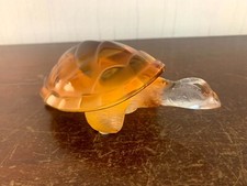 Tortue oranger en cristal Lalique