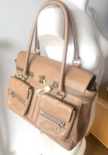 Max Mara Sac Epaule Cuir Camel  Bag Borsa Vintage Shopping Bolso Grand Couture