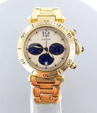 Cartier Pasha cronografo 38 mm oro 18 carati 157 gr. ref. Scatola 0960