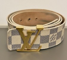 Cintura Louis Vuitton Damier Azur Originale  Taglia 95 cm