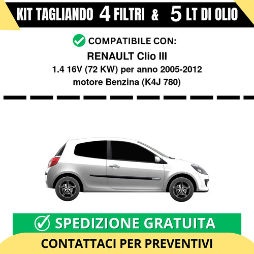 Tagliando per renault clio iii - tagliando,