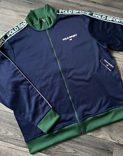 POLO SPORT RALPH LAUREN LOGO TAPE THERMOVENT TRACK JACKET TAGLIA XXL NUOVO CON ETICHETTE