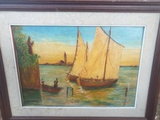 Renato Natali  Olio Su Tavola Firmato 