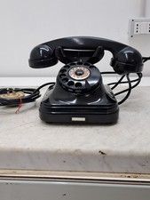 Elegante telefono a disco nero in bachelite, modello originale SIP – S.I.T.I.M.