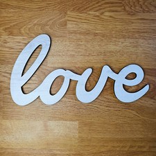 Scritta in legno targa LOVE da