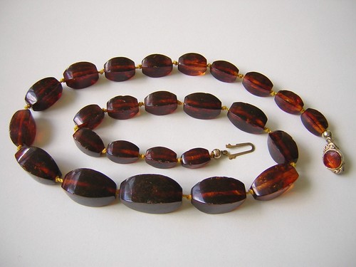 Collana ambra cognac - collana,