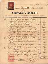 crv 234 Fattura bollata 1903 Francesco Zanetti Trieste - mobili e arredi