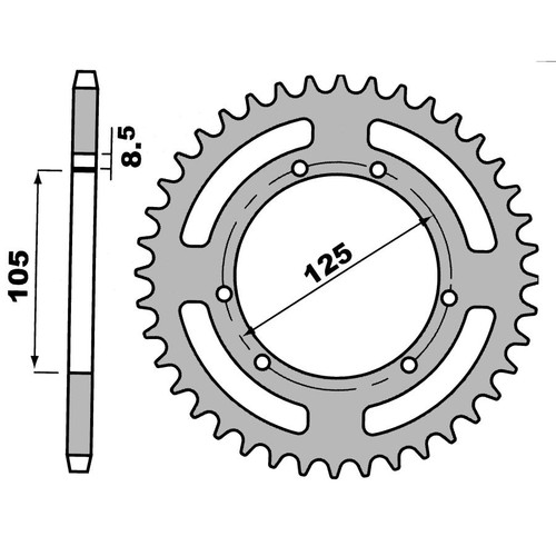 Corona 420 per aprilia 50 - 420,