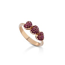 ANELLO TRILOGY CON CUORI IN