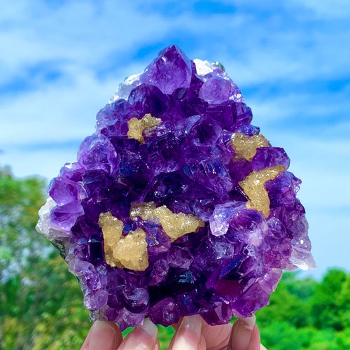 Geode ametista naturale - di,