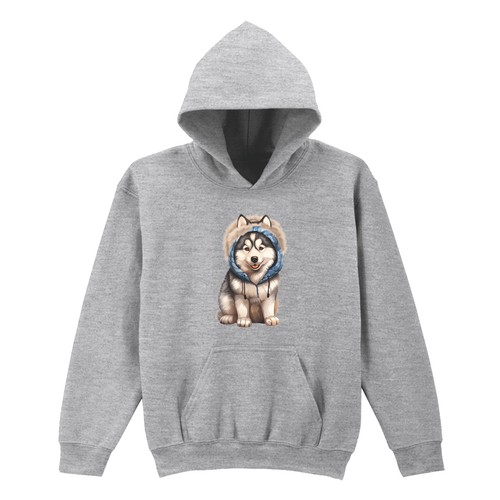 Felpa con cappuccio husky - felpa,