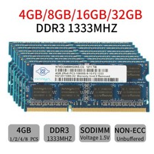 32GB 16GB 8GB 4GB PC3-10600S DDR3 1333 MHz memoria SO-DIMM Notebook per NANYA IT