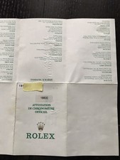 Rolex Certificato Garanzia 16600 Seriale T Anno  1997 Warranty Genuine Perfect