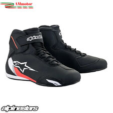 Scarpe Da Moto Alpinestars Sektor Black White Red Fluo Uomo Protezioni N 43 10