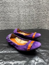 Ballerine Tods in pelle scamosciata con fibbia viola da donna taglia 37 US