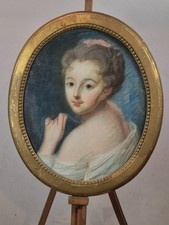 ANTICO RITRATTO A PASTELLO SU