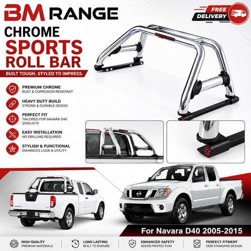 Roll bar sportivo cromato