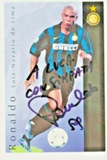FOTOGRAFIA DI RONALDO,  1999,  AUTOGRAFO CON DEDICA, ACCETTO BONIFICO paypal.