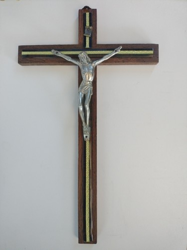 Crocifisso legno metallo - crocifisso,