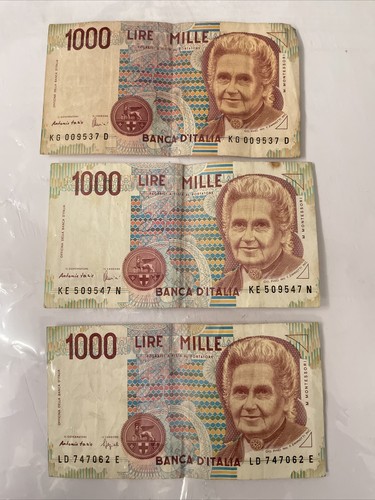 Lotto mille lire montessori