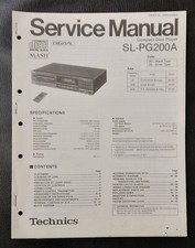TECHNICS SL-PG200A Manuale di