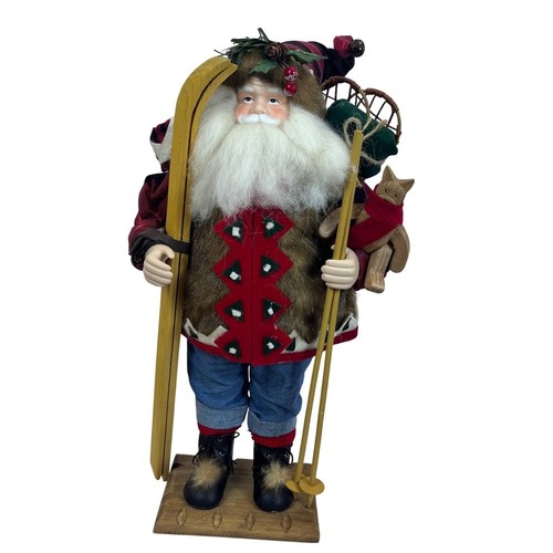 Statuina babbo natale sci - da,
