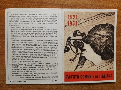 Tessera 1961 partito - tessera,