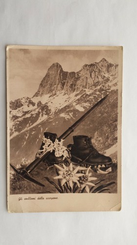 Cartolina alpinismo picozza - cartolina,