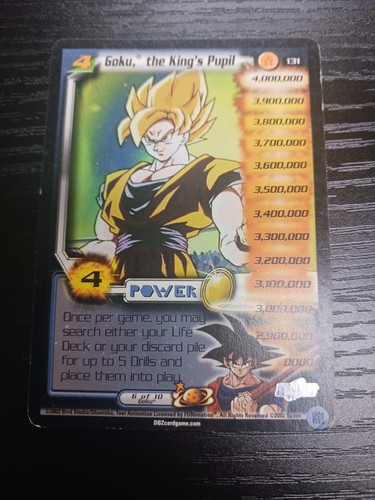 Score dbz ccg gokum - dbz, l'allievo