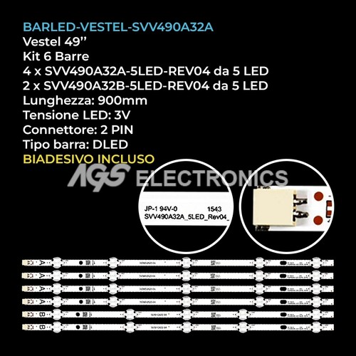 Kit barre strip - 6, tv