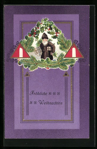 Babbo natale con regali - natale, rami